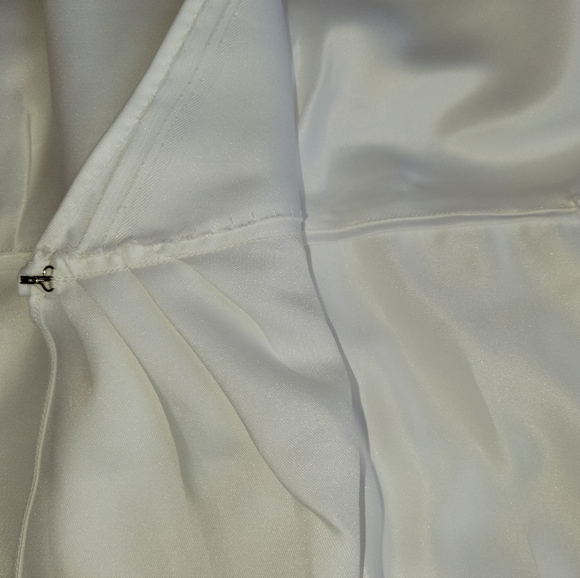 White Silk Halter Dress - Picture 4 of 7